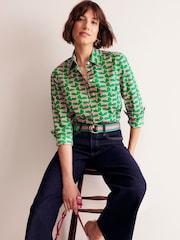 Boden Green Sienna 100% Cotton Shirt - Image 4 of 5