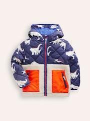 Boden Blue Blue Fleece Mix 100% Cotton Jacket - Image 1 of 3