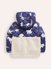Boden Blue Blue Fleece Mix 100% Cotton Jacket - Image 2 of 3