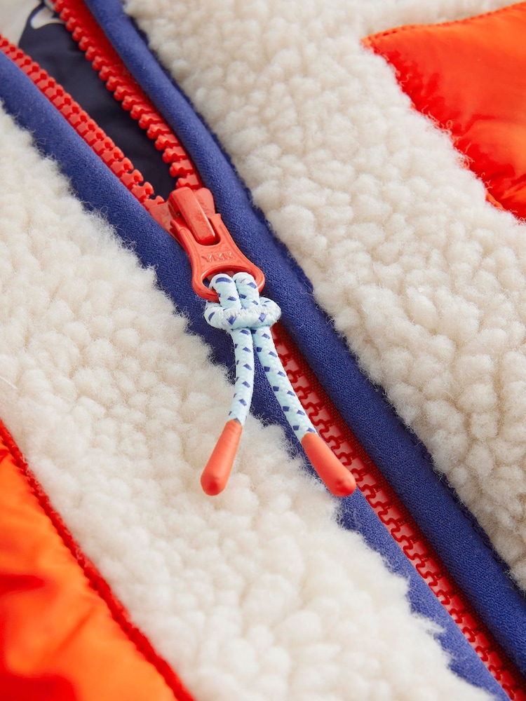 Boden Blue Blue Fleece Mix 100% Cotton Jacket - Image 3 of 3