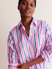 Boden Blue Connie Relaxed Cotton Shirt - Image 4 of 6