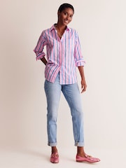 Boden Blue Connie Relaxed Cotton Shirt - Image 5 of 6