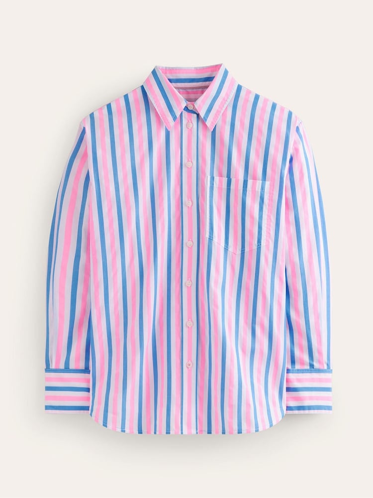 Boden Blue Connie Relaxed Cotton Shirt - Image 6 of 6