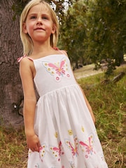 Boden Cream Broderie Butterflies 100% Cotton Dress - Image 1 of 5