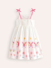 Boden Cream Broderie Butterflies 100% Cotton Dress - Image 4 of 5