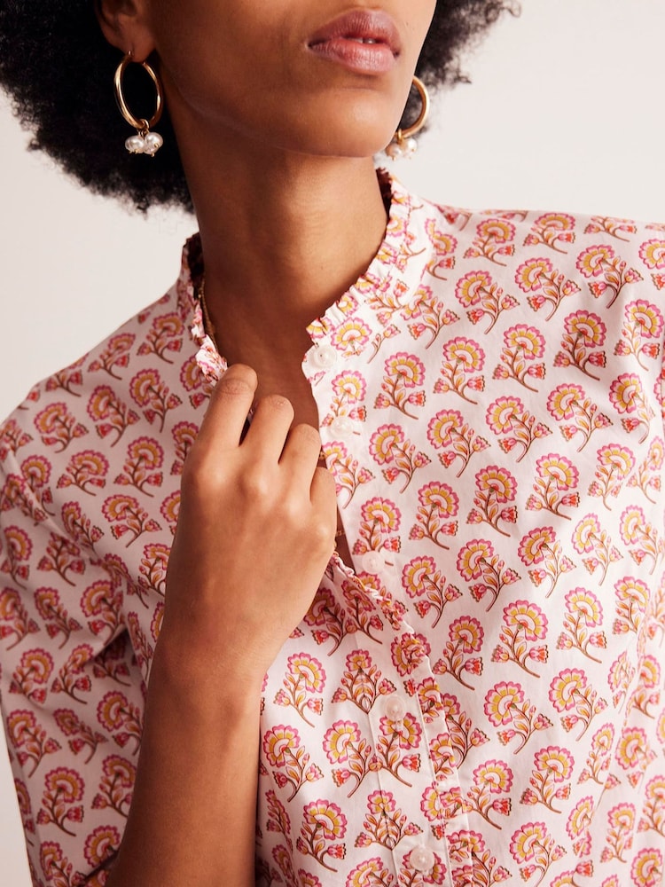 Boden Cream Phoebe 100% Cotton Shirt - Image 2 of 5