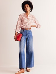 Boden Cream Phoebe 100% Cotton Shirt - Image 4 of 5