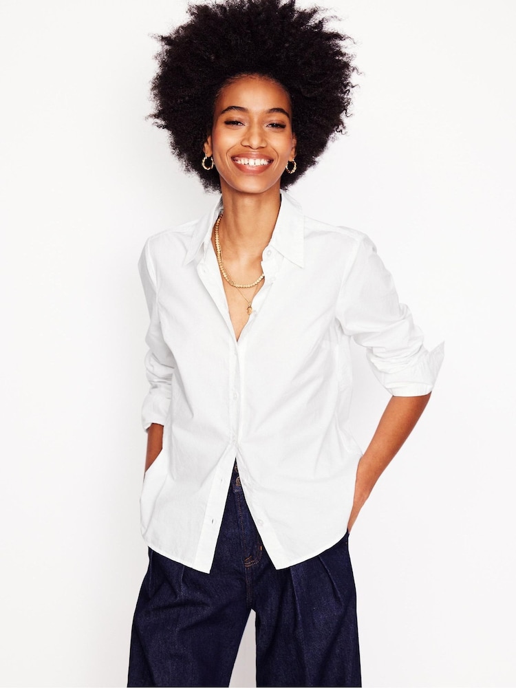 Boden White Sienna 100% Cotton Shirt - Image 1 of 6