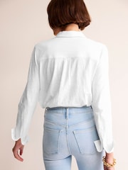 Boden White Amelia Jersey 100% Cotton Shirt - Image 2 of 5