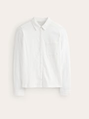 Boden White Amelia Jersey 100% Cotton Shirt - Image 5 of 5