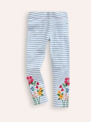 Boden Blue Appliqué Leggings - Image 1 of 1