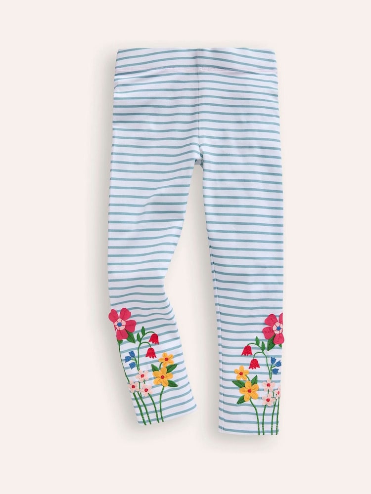 Boden Blue Appliqué Leggings - Image 1 of 1