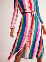 Boden Red Kate Midi Shirt Dress - Image 3 of 6