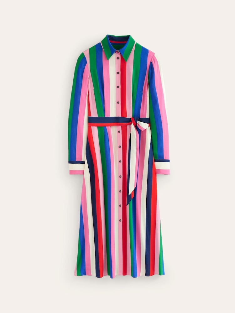 Boden Red Kate Midi Shirt Dress - Image 6 of 6