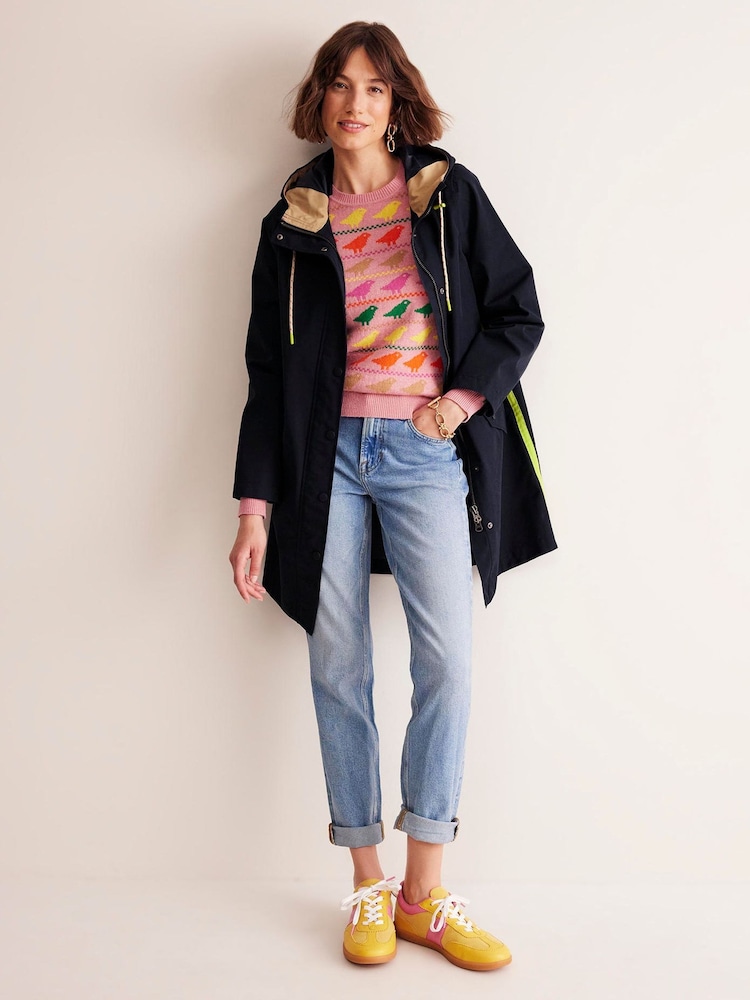 Boden Navy Blue Wells Waterproof Coat - Image 1 of 6