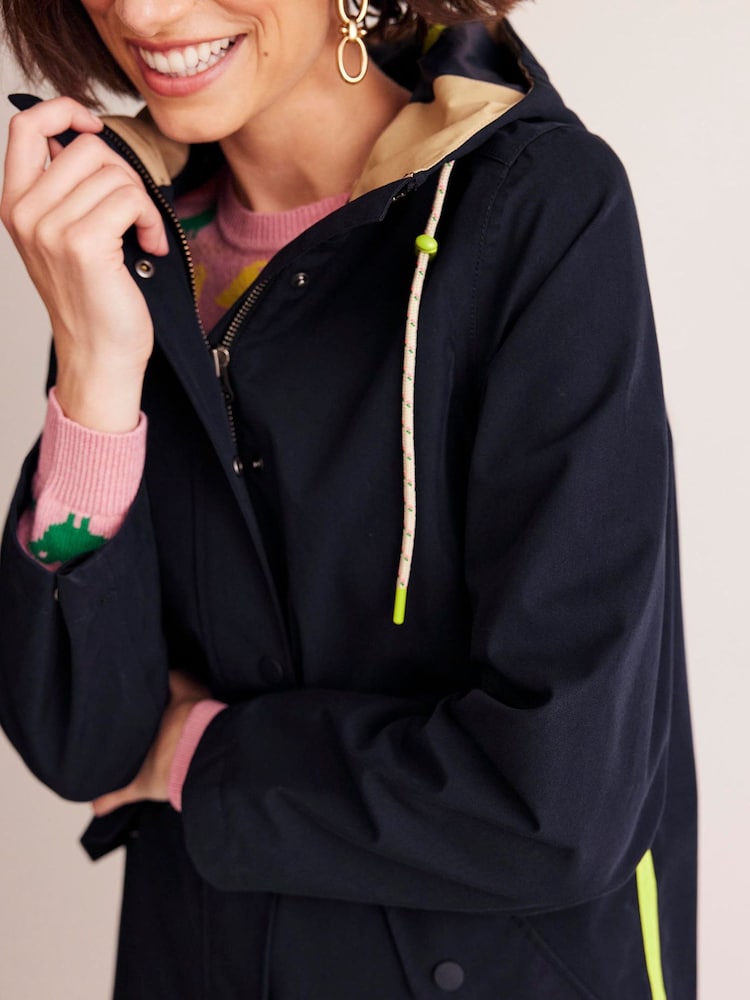 Boden Navy Blue Wells Waterproof Coat - Image 2 of 6
