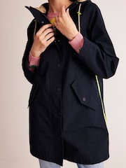 Boden Navy Blue Wells Waterproof Coat - Image 5 of 6