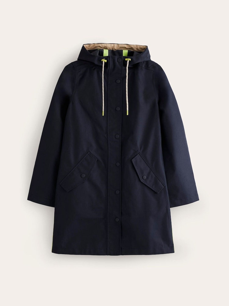 Boden Navy Blue Wells Waterproof Coat - Image 6 of 6