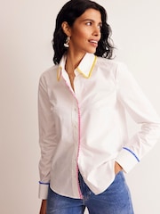 Boden White Sienna Embroidered 100% Cotton Shirt - Image 2 of 5