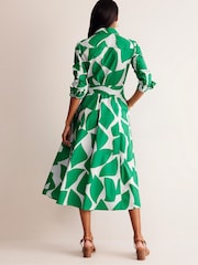 Boden Green Amy 100% Cotton Midi Shirt Dress - Image 2 of 6