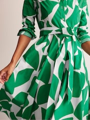 Boden Green Amy 100% Cotton Midi Shirt Dress - Image 4 of 6