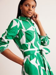 Boden Green Amy 100% Cotton Midi Shirt Dress - Image 5 of 6
