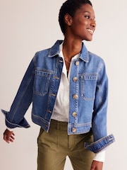 Boden Blue Denim Chore 100% Cotton Jacket - Image 2 of 7