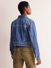 Boden Blue Denim Chore 100% Cotton Jacket - Image 4 of 7