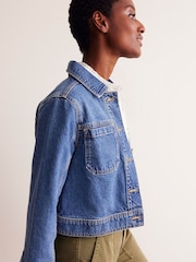 Boden Blue Denim Chore 100% Cotton Jacket - Image 6 of 7