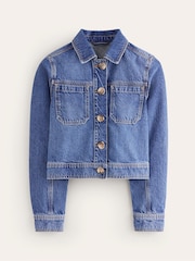 Boden Blue Denim Chore 100% Cotton Jacket - Image 7 of 7