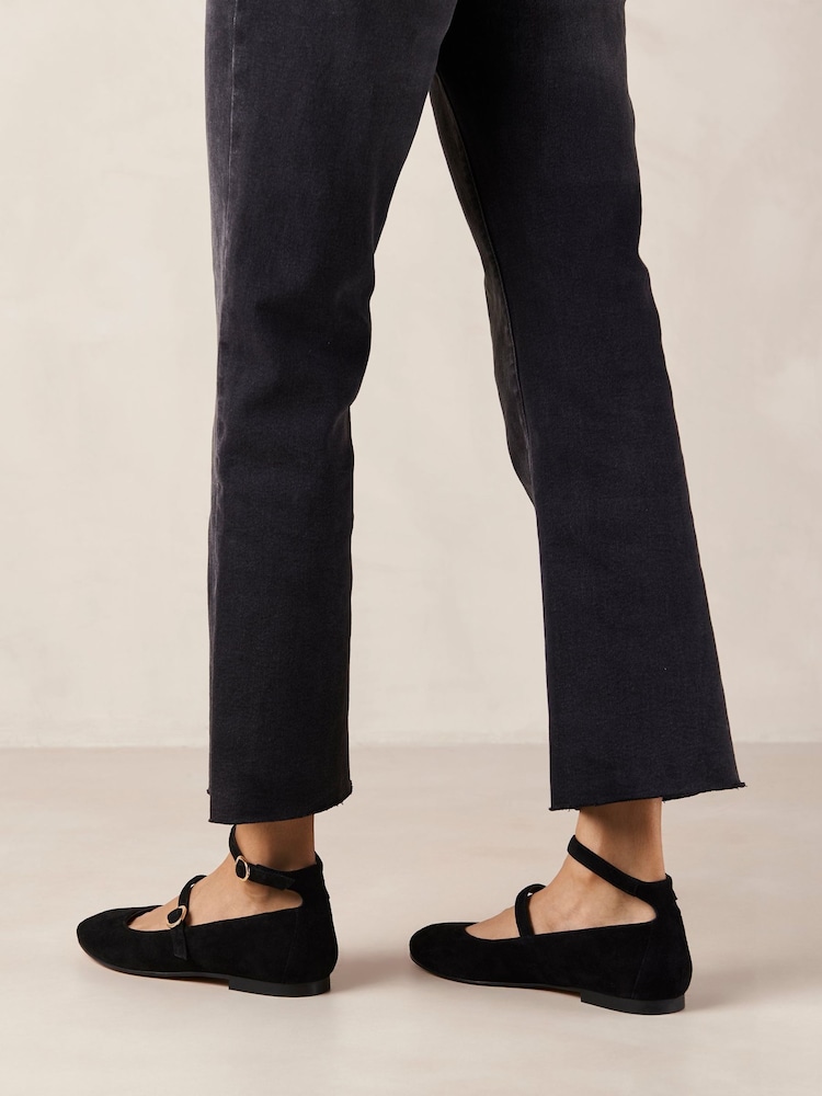 Alohas Black Evelyn Suede Leather Ballet Flats - Image 2 of 5