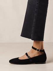 Alohas Black Evelyn Suede Leather Ballet Flats - Image 3 of 5