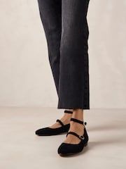 Alohas Black Evelyn Suede Leather Ballet Flats - Image 4 of 5
