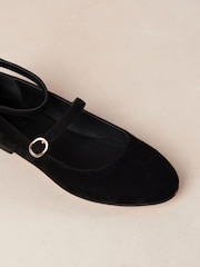 Alohas Black Evelyn Suede Leather Ballet Flats - Image 5 of 5