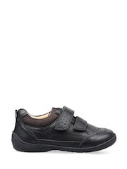Start Rite Zig Zag Leather Rip Tape School Black Shoes - Image 1 of 6