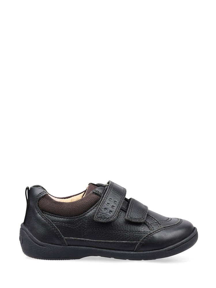 Start Rite Zig Zag Leather Rip Tape School Black Shoes - Image 1 of 6 Start Rite Zig Zag Leather Rip Tape School Black Shoes - Image 1 of 6