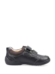 Start Rite Zig Zag Leather Rip Tape School Black Shoes - Image 2 of 6