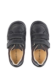 Start Rite Zig Zag Leather Rip Tape School Black Shoes - Image 5 of 6