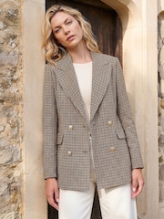 Roman Brown Tweed Double Blazer - Image 1 of 5