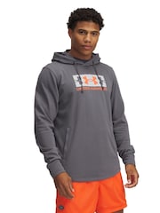 Under Armour Grey Rival Terry Logo Hoodie - Image 1 of 2