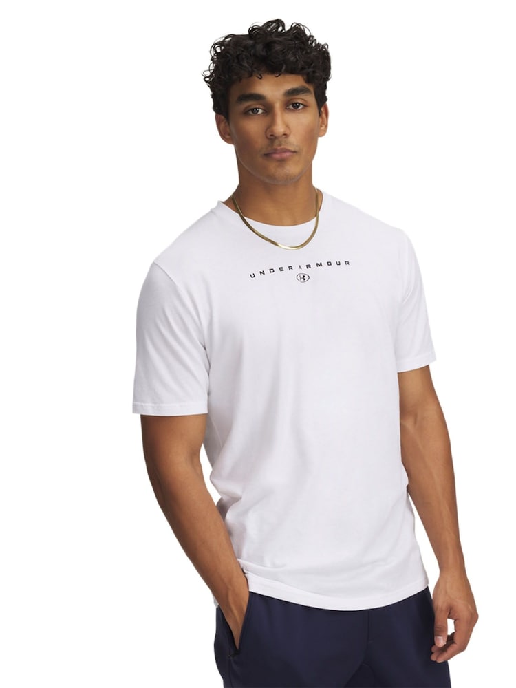 أبيض - Under Armour Stacked Logo T-Shirt - صورة 1 من 2 أبيض - Under Armour Stacked Logo T-Shirt - صورة 1 من 2