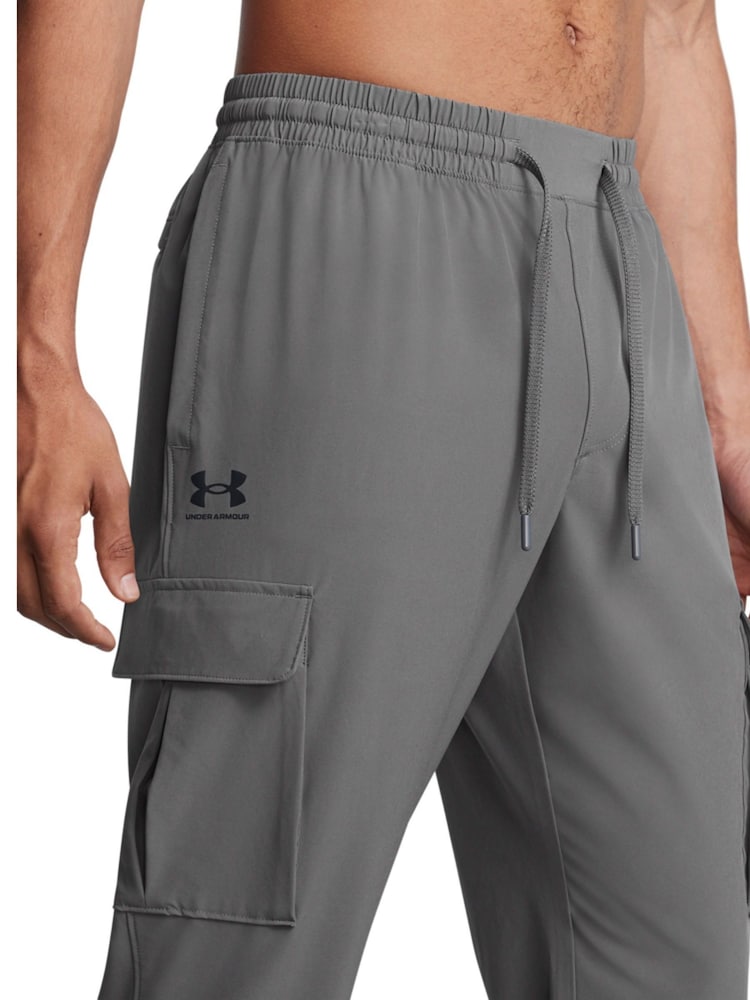 Under Armour Grey Vibe Woven Cargo Joggers - Image 4 of 6