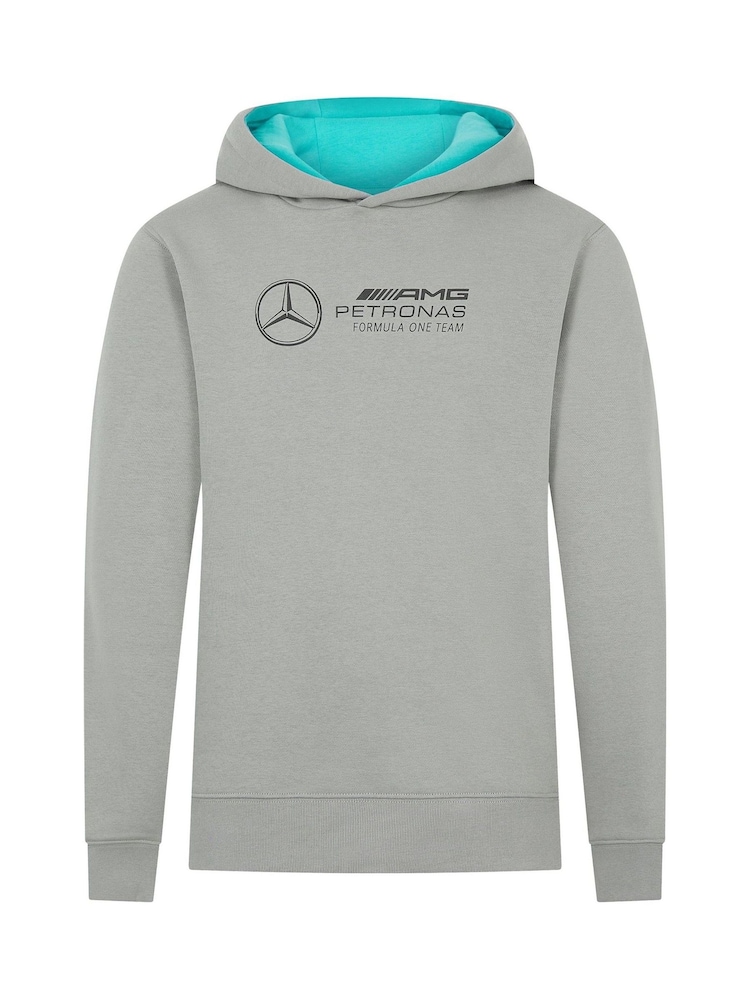 Fanatics Kids Large Grey F1 Mercedes AMG Petronas Logo Hoodie - Image 2 of 3