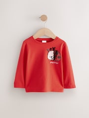 Red Ladybird Long Sleeves 100% Cotton T-Shirt - Image 1 of 4