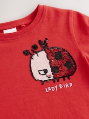 Red Ladybird Long Sleeves 100% Cotton T-Shirt - Image 4 of 4