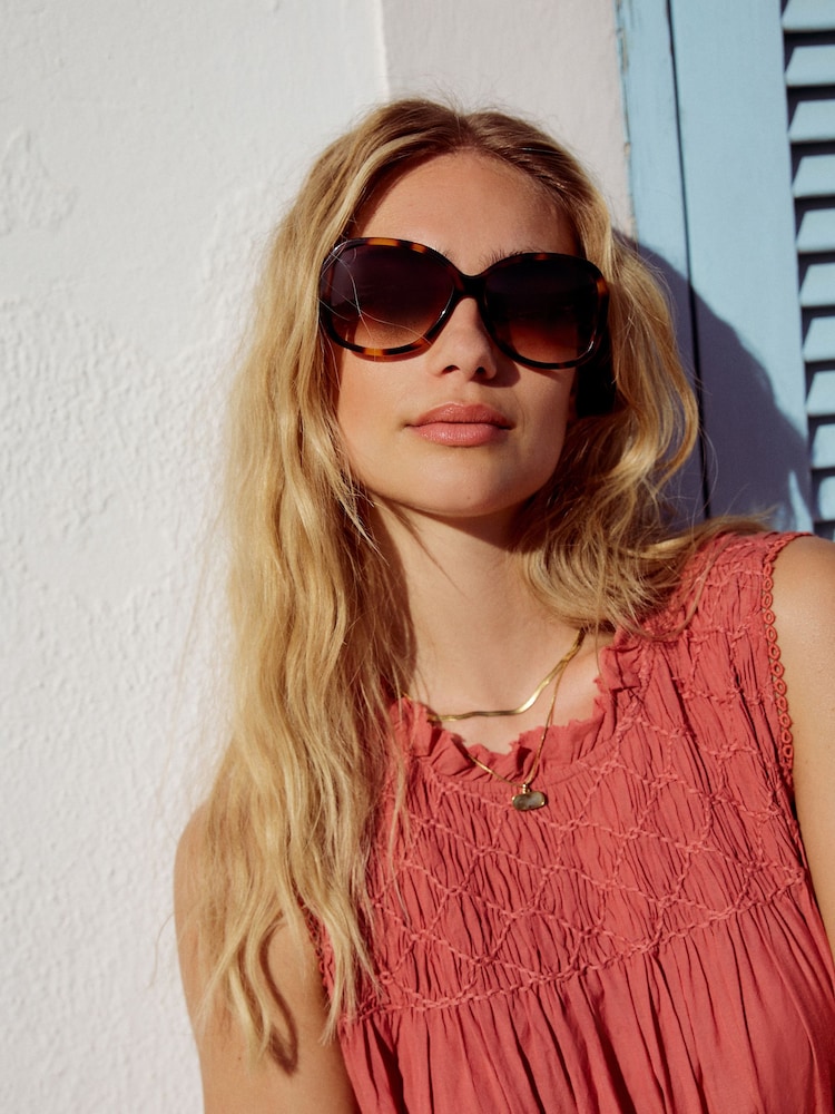 Marrón carey - Acetate Wrap Sunglasses - Imagen 1 de 7 Marrón carey - Acetate Wrap Sunglasses - Imagen 1 de 7