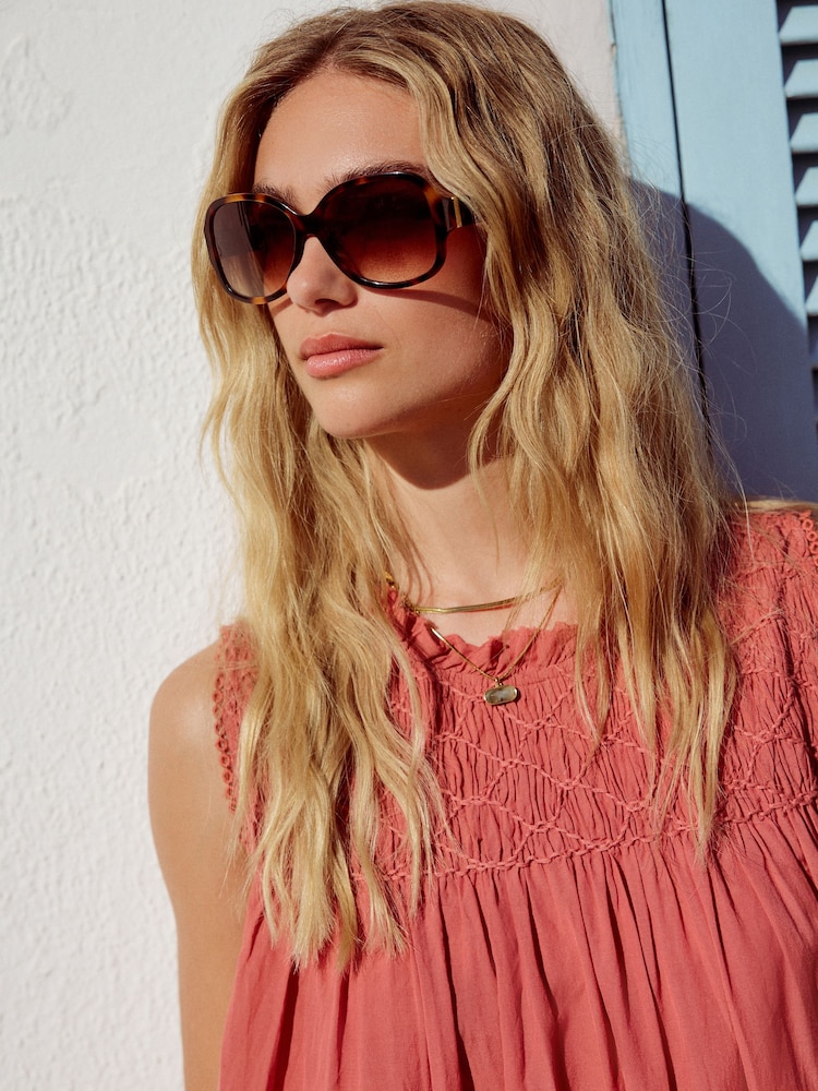 Marrón carey - Acetate Wrap Sunglasses - Imagen 2 de 7 Marrón carey - Acetate Wrap Sunglasses - Imagen 2 de 7