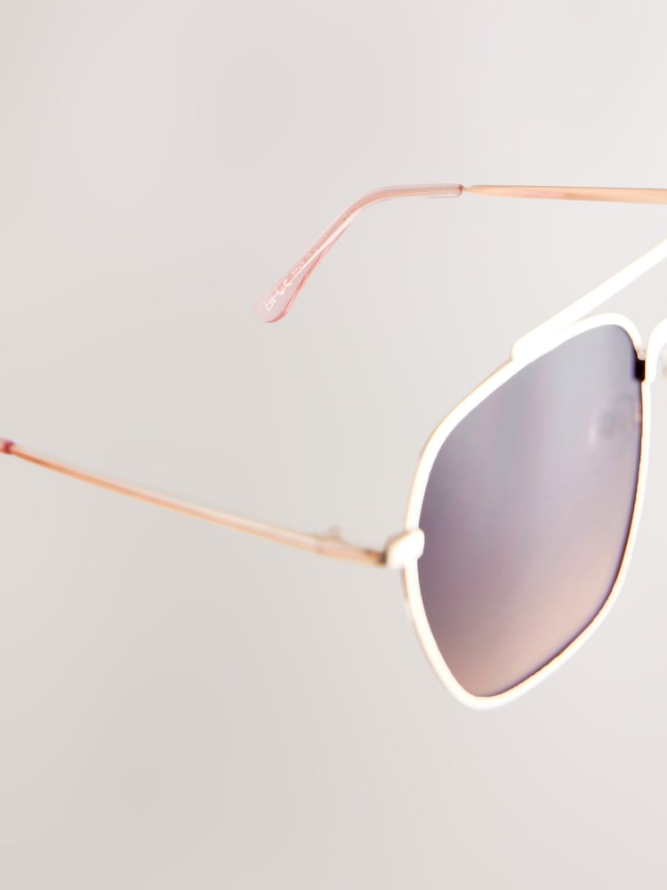 Pale Pink Aviator Style Sunglasses - Image 6 of 6 Pale Pink Aviator Style Sunglasses - Image 6 of 6