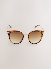 Tortoiseshell Brown Cateye Sunglasses - Image 4 of 7