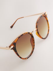 Tortoiseshell Brown Cateye Sunglasses - Image 6 of 7